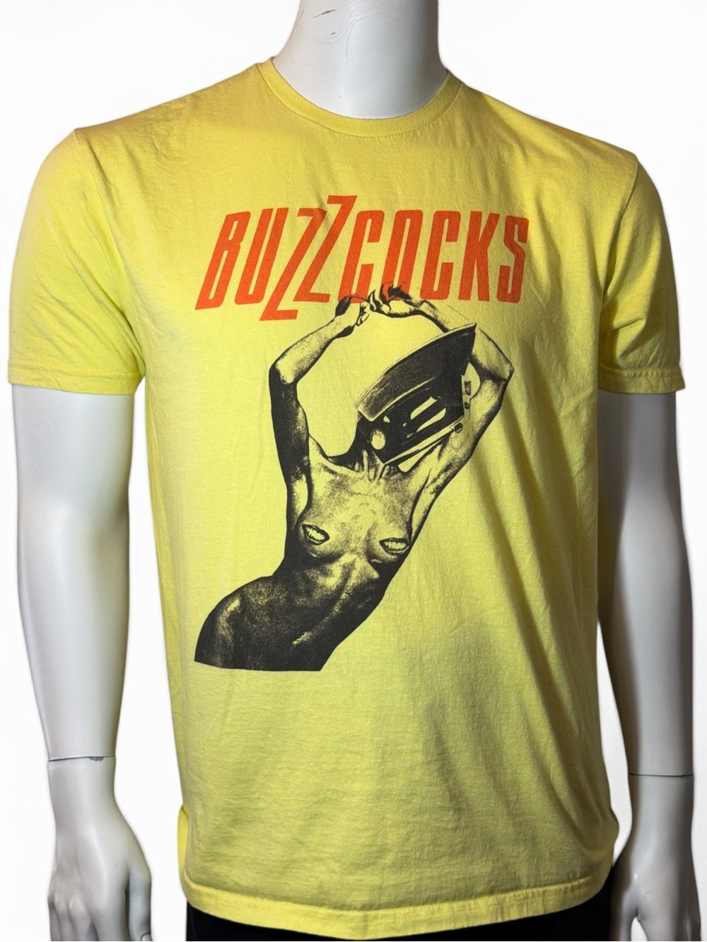 Buzzc.ocks Orgasm Addict Yellow Graphic Shirt Size L Fits M